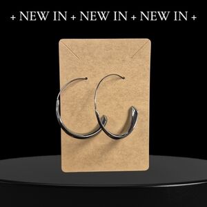 Gunmetal Hoop Earrings.